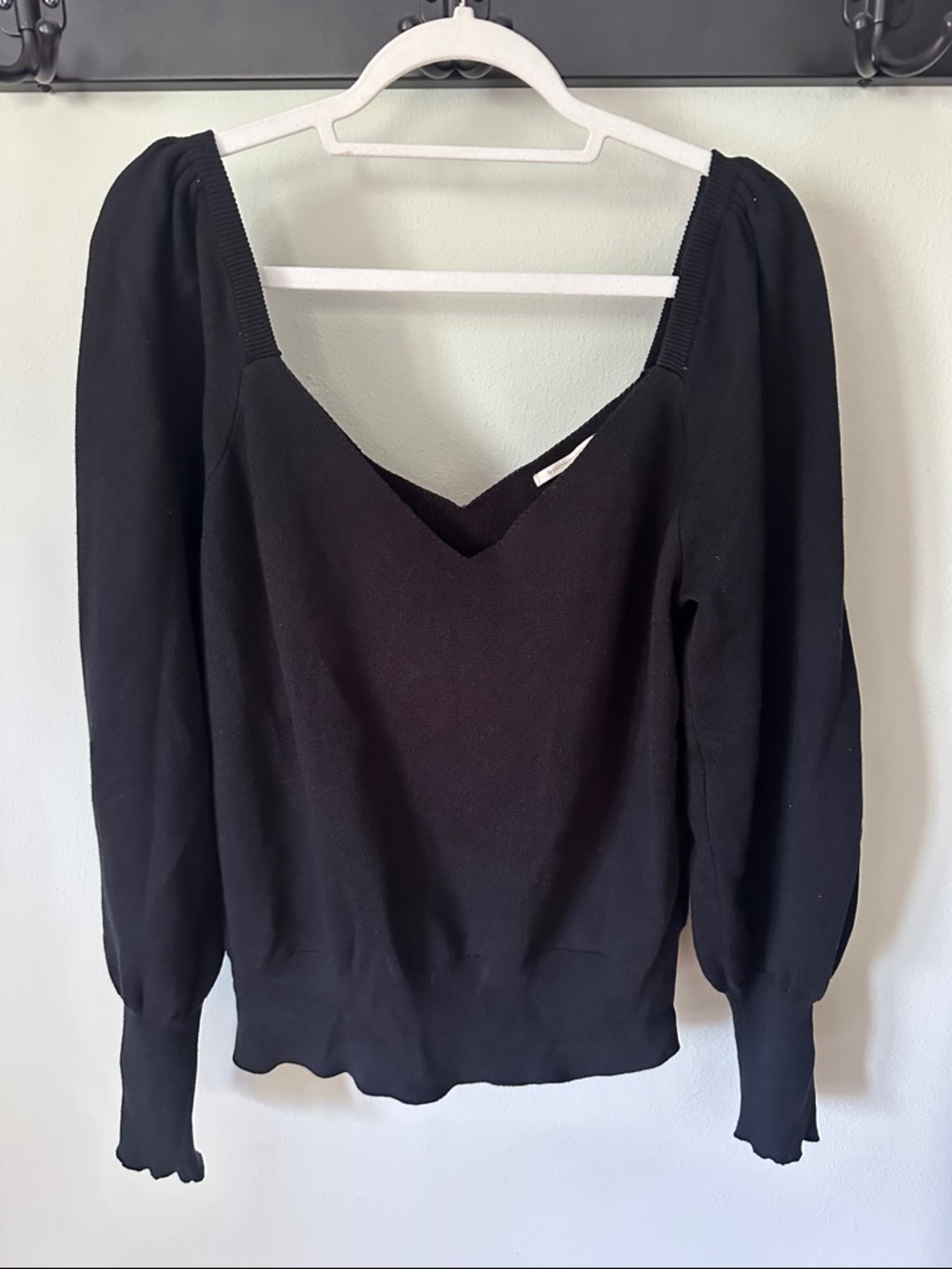 Anthropologie Black Knit Top